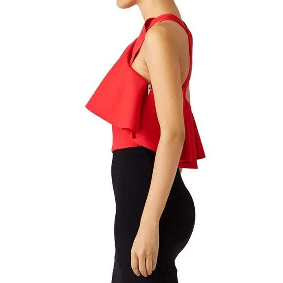 Kendall + Kylie - Rent The Runway Red Ruffle Crop Top Size XS - Picture 2 of 4